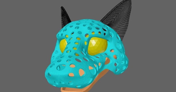 fantoche fursuit head base Télécharger libre stl modèle imprimablescom 3d modèles costumes accessoires masques animal créature velu tête 3d print model - Mito3D