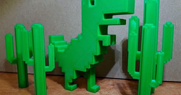 chrome dinosaure Télécharger libre stl modèle imprimablescom 3d modèles jouets Jeux Extérieur 3d print model - Mito3D
