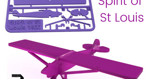 spirit st louis kit card famous planes toto28 download free stl model printablescom 3d models toys & games building aircraft airplane 3d print model - Mito3D