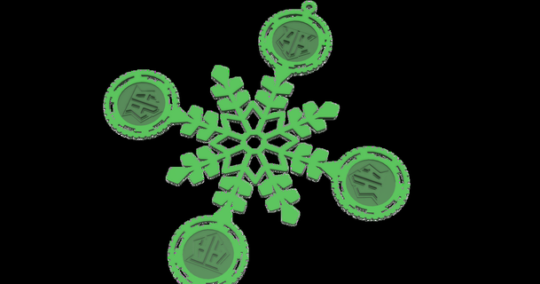 amish ace snow flake crussty download free stl model printablescom 3d models seasonal designs winter & christmas year's 3d print model - Mito3D