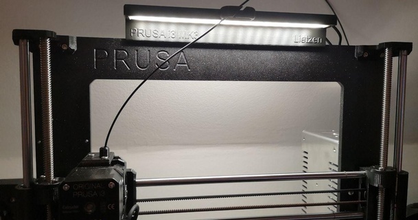 prusa double LED bar filament guider lars mentir Télécharger libre stl modèle imprimablescom 3d modèles imprimantes accessoires guide titulaire soutien 3d print model - Mito3D