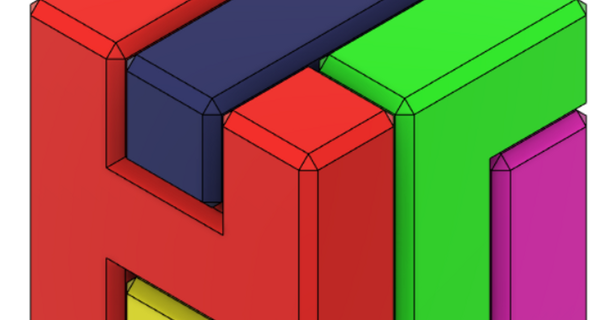 5 peça suporte livre enigma cubo cairdy baixar stl modelo printablescom 3d modelos brinquedos jogos quebra cabeças brain teasers 3d print model - Mito3D