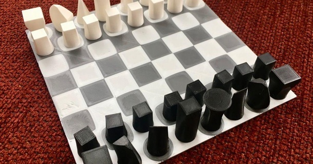 ultra simple ajedrez conjunto moebio descargar gratis stl modelo imprimiblescom 3d modelos juguetes juegos tablero juego mesa minimalista sencillo 3d print model - Mito3D