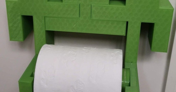 espaço invasor banheiro lista suporte pequeno impressoras rico baixar livre stl modelo printablescom 3d modelos casa espacial rolo papel higiênico 3d print model - Mito3D