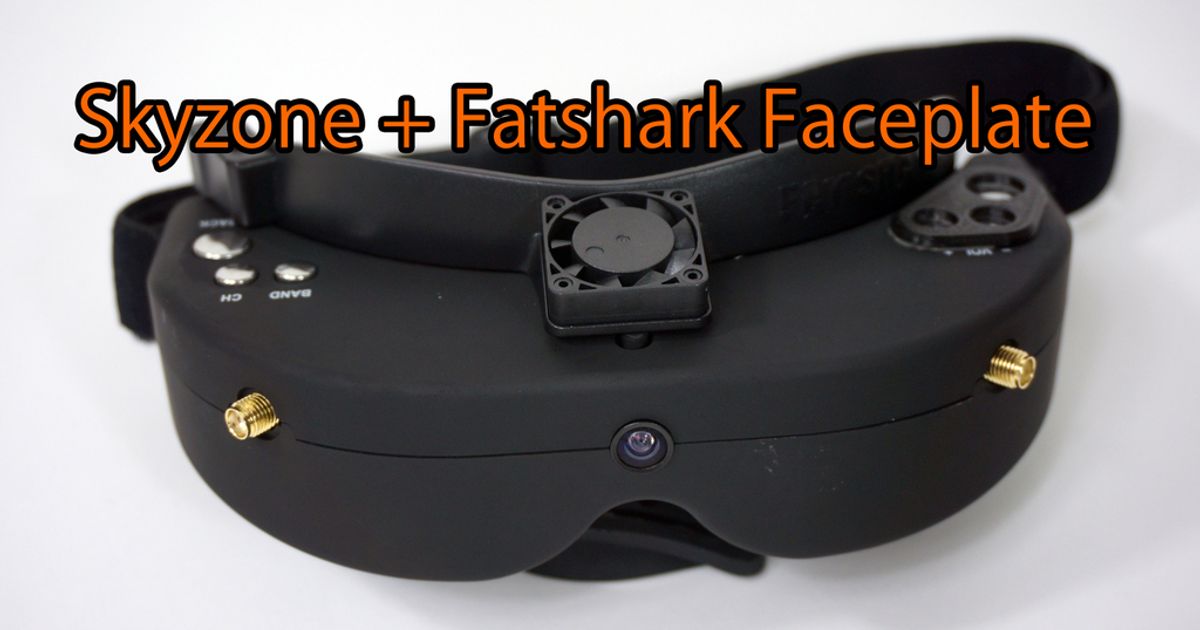 skyzone v1 v2 fpv lunettes plaque frontale mod Facile montage fatshark ps915 Télécharger libre stl modèle imprimablescom 3d modèles loisir fabricants rc robotique 3D print model - Mito3D