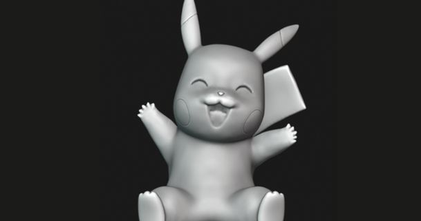 pikachu weberowsky download free stl model printablescom 3d models toys & games action figures statues figure patrickart pokemon 3d print model - Mito3D