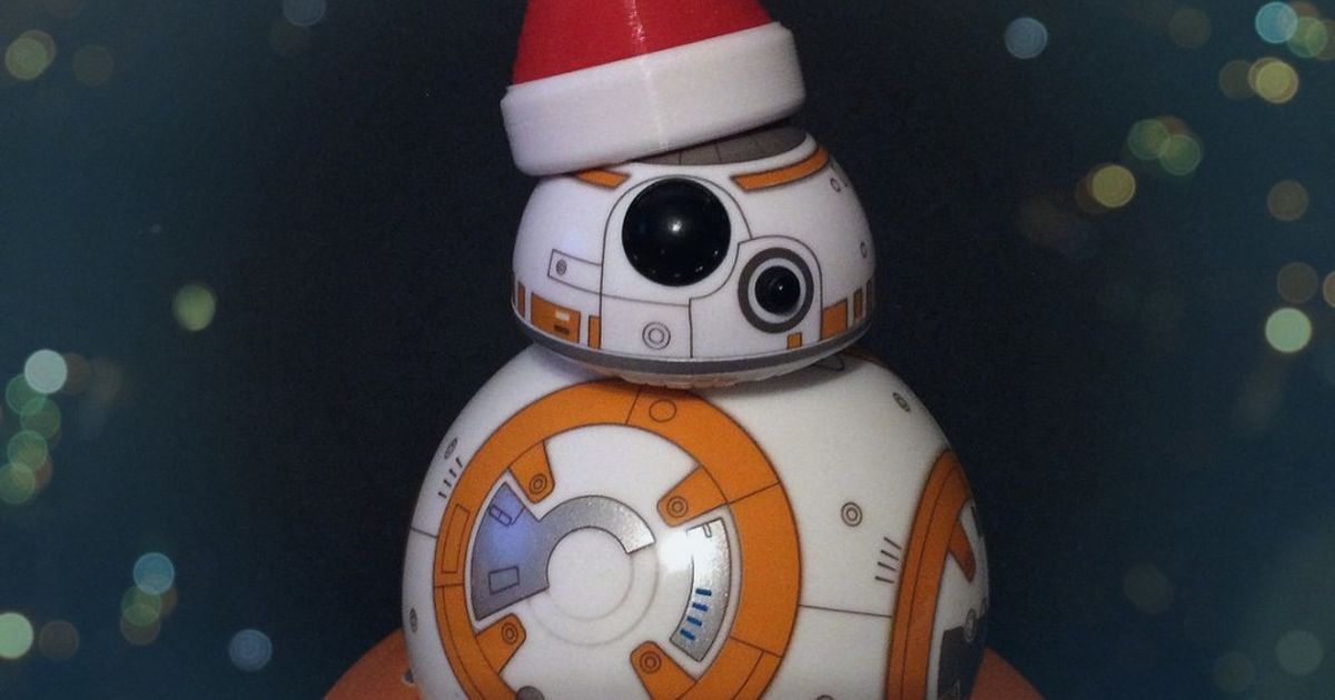 christmas sphero bb-8 santa hat kari lawler download free stl model printablescom 3d models hobby & makers rc robotics bb8 bb9 christmasdecoration decoration 3D print model - Mito3D