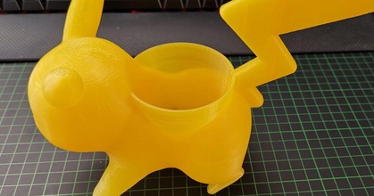 Pikachu fioriera 65mm diametro eponra Scarica gratuito stl modello printablescom 3d Modelli domestico arredamento vaso Pokemon piccole piante 3d print model - Mito3D