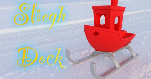 sliegh dock bugman 140 download free stl model printablescom 3d models seasonal designs winter & christmas year's benchy holder holidays xmas 3d print model - Mito3D