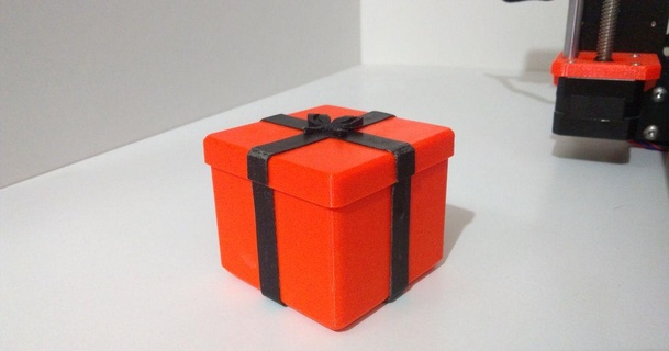 boite cadeau ji der Télécharger libre stl modèle imprimablescom 3d modèles saisonnier dessins hiver Noël années boîte 3d print model - Mito3D