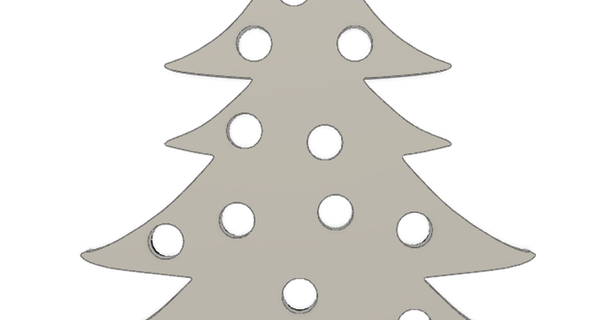 christmas tree ornament holes ornaments cozmo77 download free stl model printablescom 3d models art & design 2d plates logos christmasdecoration christmasornament christmasornaments 3d print model - Mito3D