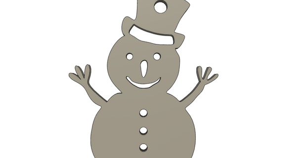 snowman christmas ornament cozmo77 download free stl model printablescom 3d models art & design 2d plates logos christmasdecoration christmasornament christmastree 3d print model - Mito3D