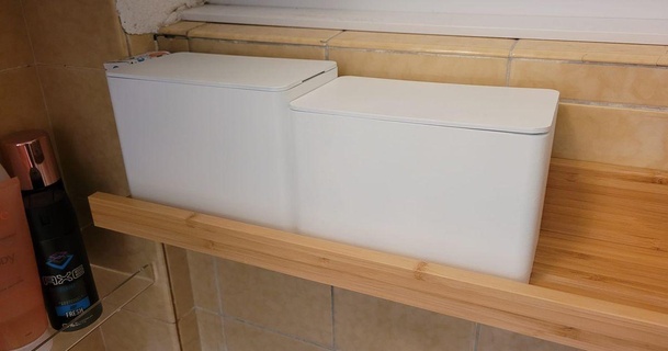 caja sanitario almohadillas luces pantalla descargar gratis stl modelo imprimiblescom 3d modelos casa baño tapa toallas sanitarias 3d print model - Mito3D