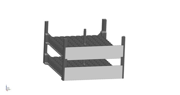 multi-level basket 18650 cells - v2 paragon download free stl model printablescom 3d models hobby & makers ideas diy litowe ogniwa powerwall 3d print model - Mito3D