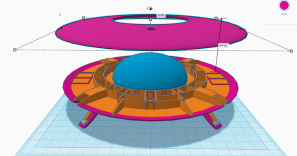 vaisseau spatial v2 docteurs Télécharger libre stl modèle imprimablescom 3d modèles jouets Jeux Véhicules soucoupe volante 3d print model - Mito3D