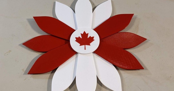 Canada fleur David payne Télécharger libre stl modèle imprimablescom 3d modèles art conception wall mounted 3d print model - Mito3D