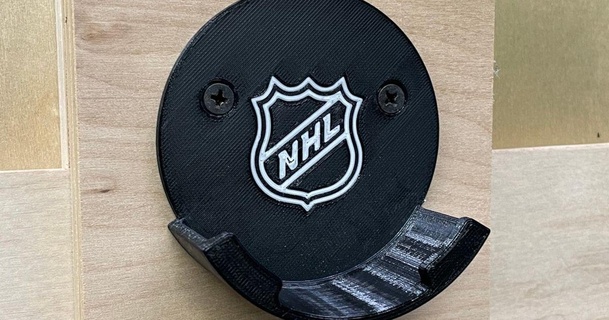 LNH hockey palet afficher monter beezlee Télécharger libre stl modèle imprimablescom 3d modèles sports Extérieur hiver rondelle glace 3d print model - Mito3D