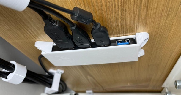 USB mini centre titulaire soutien archétrique Télécharger libre stl modèle imprimablescom 3d modèles loisir fabricants organisateurs câble gestion câbles organisateur 3d print model - Mito3D