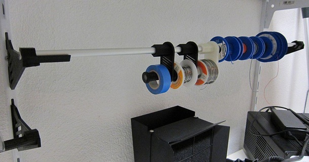 mur étagère câble bobine titulaire soutien élément classique étagères hacks domestiques Télécharger libre stl modèle imprimablescom 3d modèles Ménage Bureau 3d print model - Mito3D