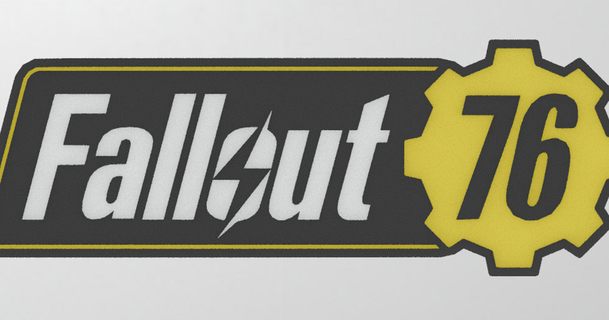 fallout 76 logo dema design download free stl model printablescom 3d models art & 2d plates logos 3dlogo fallout76 3d print model - Mito3D