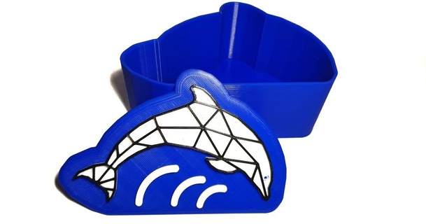 delfino scatola contenitore urban svk Scarica gratuito stl modello printablescom 3d Modelli domestico bagno blu 3d print model - Mito3D