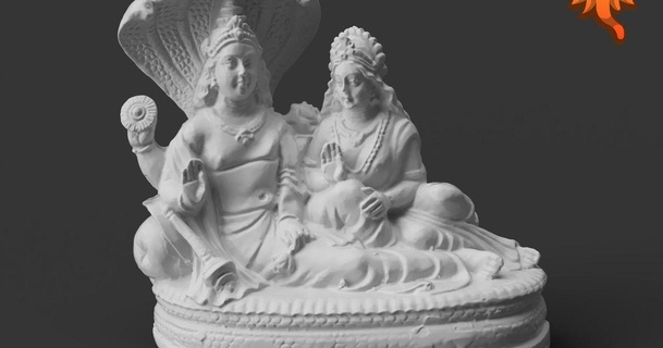 vishnu lakshmi descansando adivinar serpiente búsqueda Dioses India descargar gratis stl modelo imprimiblescom 3d modelos Arte diseño esculturas Dios hindú indio 3d print model - Mito3D