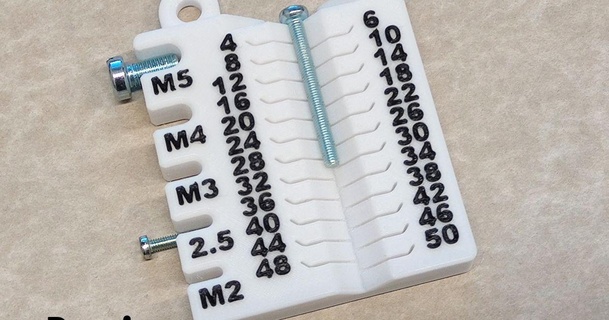 metrisch Schraube Nuss Messung Werkzeug Philipp download frei stl Modell Printablescom 3d Modelle Hobby Macher Werkzeuge Bolzen messen Messwerkzeug 3d print model - Mito3D