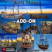 add-on lost ships - printable scenery 3d print model - Mito3D