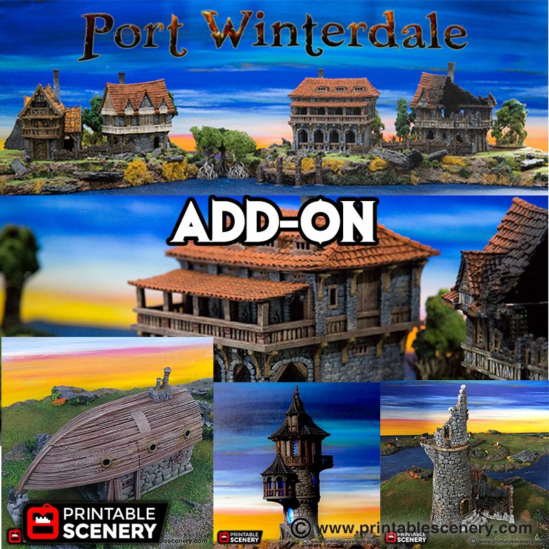 add on porta Winterdale stampabile scenario 3D print model - Mito3D