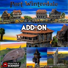 add on Hafen Winterdale druckbar Landschaft 3d print model - Mito3D