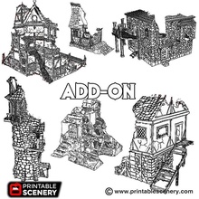 add-on ruined winterdale - printable scenery 3d print model - Mito3D