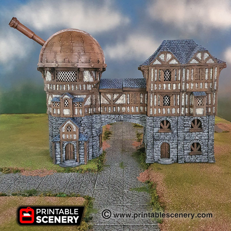 alchemist guild expansion - printable scenery airplane Scenary 3d dungeons dragons great modular dungeon tile set building wizard towers observatories 3D print model - Mito3D