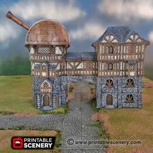 alchemist guild expansion - printable scenery airplane Scenary 3d dungeons dragons great modular dungeon tile set building wizard towers observatories 3d print model - Mito3D