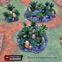 alien jungle clusters - printable scenery airplane Scenary 3d pack plants poses scatter terrain role playing table war games 3d print model - Mito3D