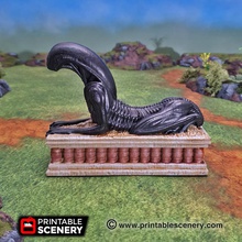 alien sphynx - printable scenery airplane Scenary 3d scalable scatter terrain piece tabletop skirmish role-playing games sci-fi fantasy setting 3d print model - Mito3D