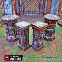 ancient columns - printable scenery airplane Scenary designed used scatter terrain ideal fantasy role-playing tabletop games 3d print model - Mito3D