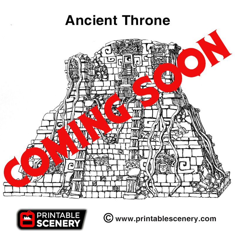 ancient throne - printable scenery airplane Scenary coming soon product stretch goal new eden pledge brave new worlds kickstarter 3D print model - Mito3D