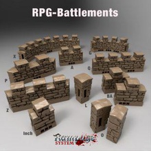 battlements airplane Scenary rpg part rampage castle system can used any other openlock product 3d print model - Mito3D