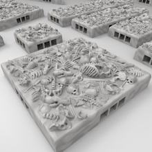 bones floors airplane Scenary floor pack contains thirteen tiles which compatible all rampage 3d print model - Mito3D