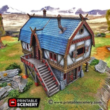 brewhouse - printable scenery airplane Scenary 3d fantasy-styled dwarves building can used role-playing tabletop war games 3d print model - Mito3D