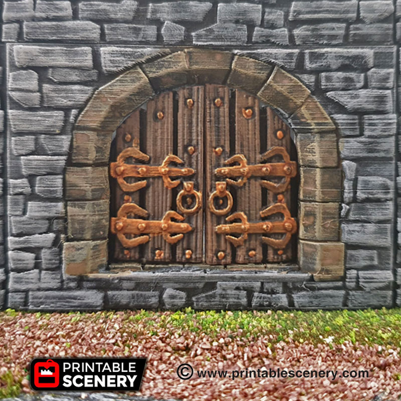 castello doppia porta printable scenario aereo Scenario doppie porte rampage openlock prodotti scarica base pack free ultima versione clip 3D print model - Mito3D