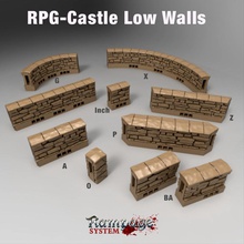 castle low walls - printable scenery airplane Scenary part rampage system but can used any other openlock product download base pack free get latest version clip 3d print model - Mito3D