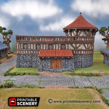 clorehaven library expansion - printable scenery airplane Scenary set pieces building walls doorways stairs roofs balcony transition piece secret doors pack city product tiles compatible openlock products download rampage base free latest version clip small filament wire hinge pin attach door doorway 3d print model - Mito3D