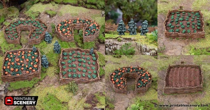 common gardens - hagglethorn hollow printable scenery 3d print model - Mito3D