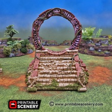 cosmic gate - printable scenery airplane Scenary set designed scatter terrain fantasy sci-fi tabletop role-playing games includes non-ruined ruined versions broken rubble vines 3d print model - Mito3D