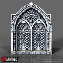 demon door airplane Scenary single piece model compatible all other openlock tiles must any demonic building s staring sightless skulls cursed symbols perfect invocation dread build sense same within your rpg players they approach buildings featuring these doorways 3d print model - Mito3D