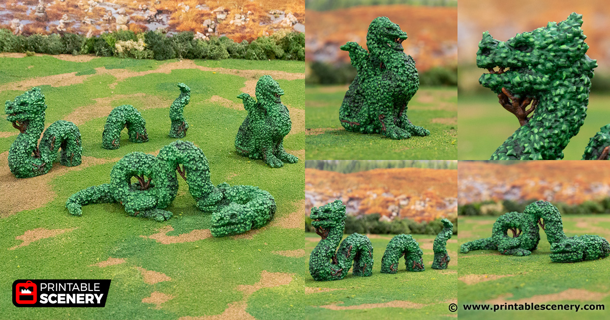 dragon haies imprimable paysage 3D print model - Mito3D