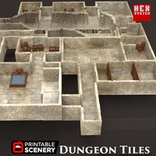 dungeon tiles base set airplane Scenary complete 28 51mm size fast print - these use minimum plastic thin no clean up designed printing without raft supports now opening door switched off doors open outwards only 3d print model - Mito3D