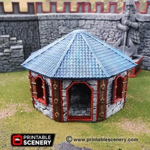 dwarven house - printable scenery airplane Scenary fantasy-styled building designed use role-playing tabletop war games featuring hinged doors removable roofs floors has plenty room allows excellent miniature placement prints without supports 3d print model - Mito3D