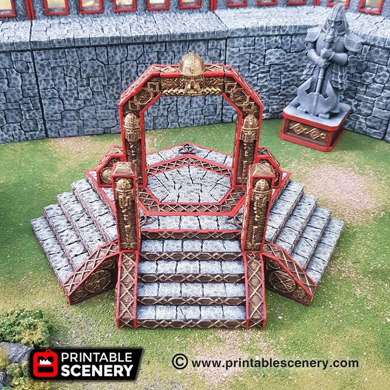 Zwergen-portal - printable Landschaft Flugzeug Bühnenbild Zwergen-portal-fantasy-Stil scatter terrain Stück entworfen Rollenspiel-tabletop-Kriegsspiele hat viel Platz ermöglicht eine hervorragende Miniatur-Platzierung Gerät druckt ohne unterstützt 3D print model - Mito3D